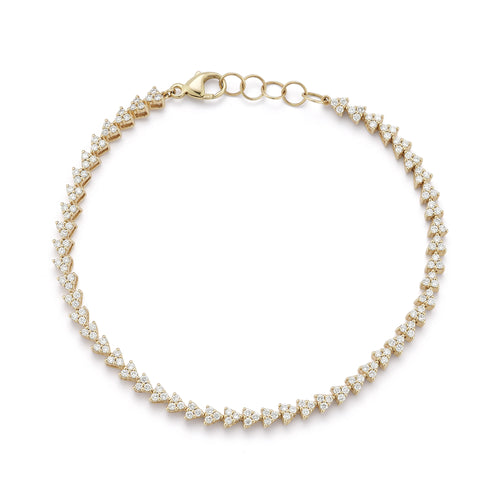 Yellow Gold-1^Diamond Tennis Bracelets: DRD Trio Tennis Bracelet in Yellow Gold