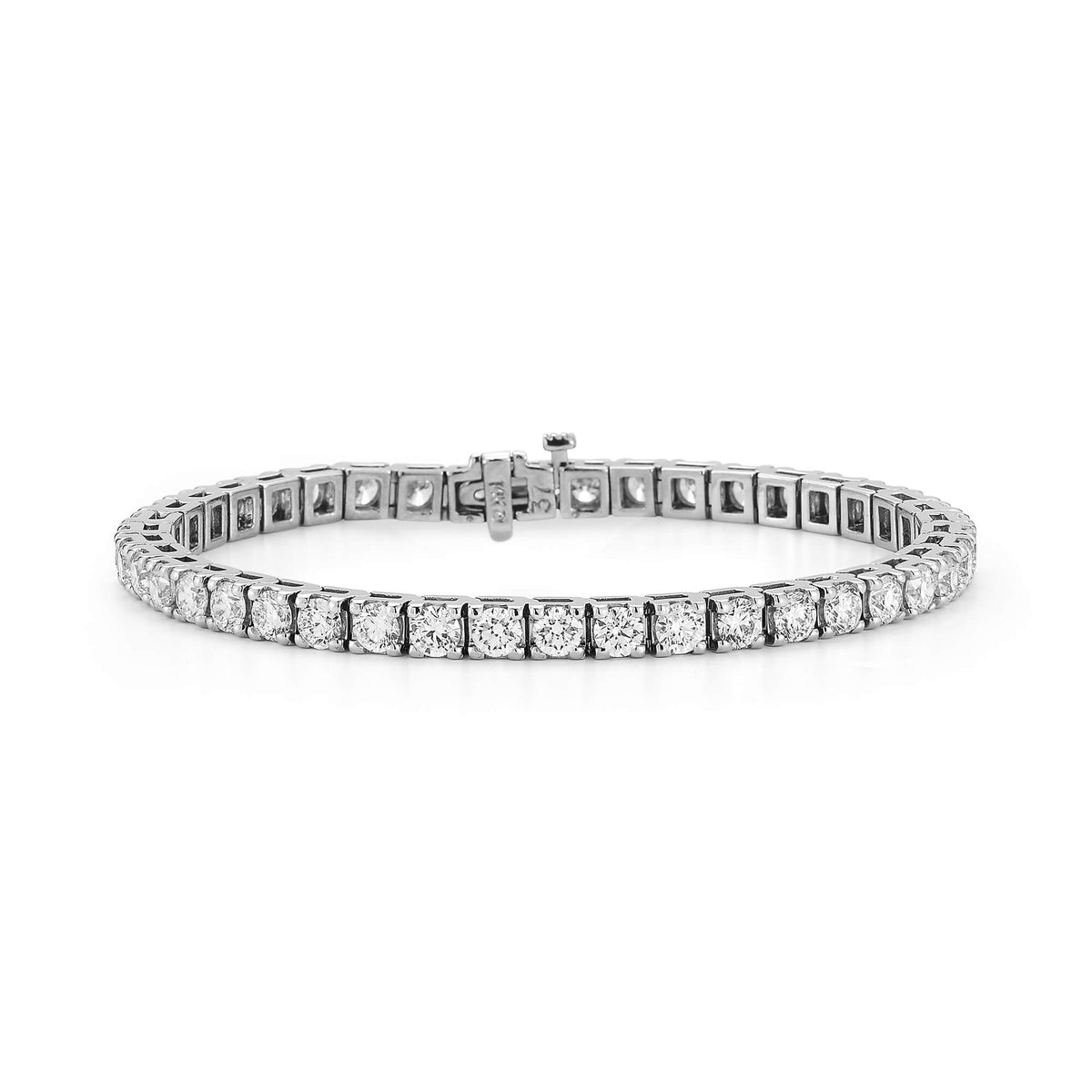 White Gold-1^Diamond Tennis Bracelets DRD 8.00 Ct. Total Weight Tennis Bracelet in White Gold