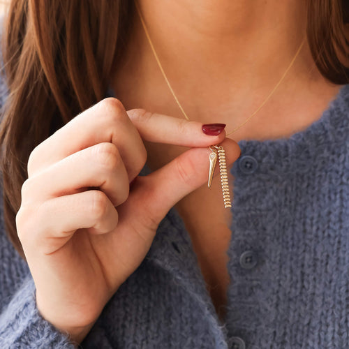 Rose Gold-2^Designer Gold Necklaces: Melody Eden Gold Bar Charm
in Rose Gold