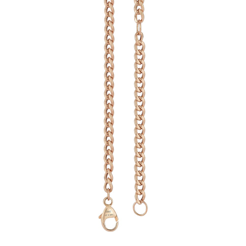 Rose Gold-2^Diamond Bar Necklaces: Lauren Joy Cuban Chain Necklace in Rose Gold