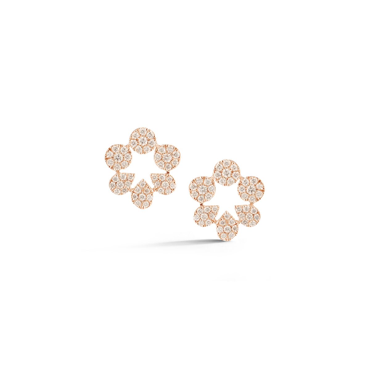 Rose Gold-1^Designer Stud Earrings: Taylor Beth Cutout Studs in Rose Gold