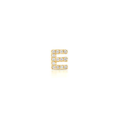 Yellow Gold,E^1 - Sydney Morgan for Syd Strong Single Initial Single Earring in Yellow Gold