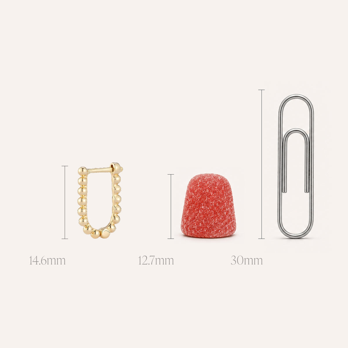 White Gold^5-Gold Hoop Earrings: Poppy Rae U Hoop in White Gold