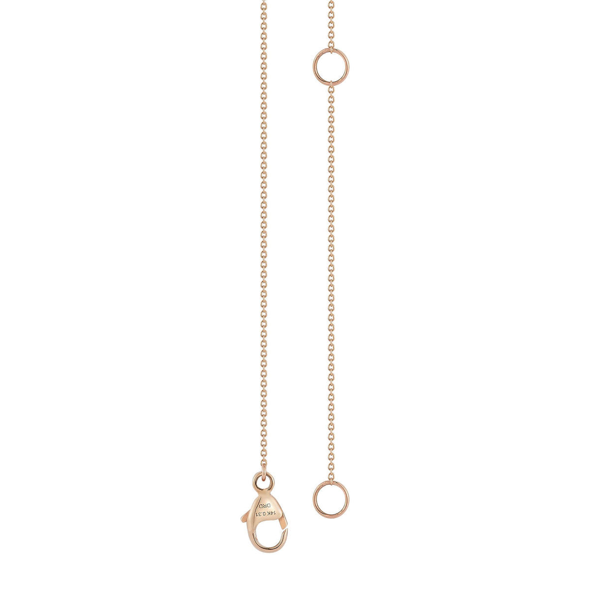 Rose Gold-3^Diamond Station Necklaces: Poppy Rae Pebble Station Necklace in Rose Gold