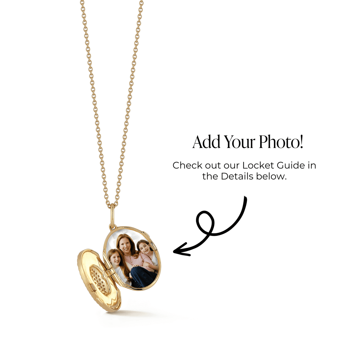 Yellow Gold-5^Designer Diamond Necklaces: Teddi Paige Oval Locket Necklace in Yellow Gold