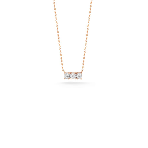 Rose Gold-1^Diamond Bar Necklaces: Ava Bea Bar Necklace in Rose Gold