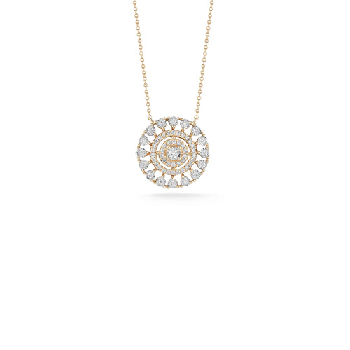 Yellow Gold-1^-Designer Diamond Necklaces: Ava Bea Medallion Necklace in Yellow Gold