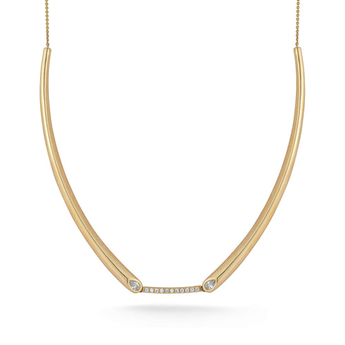 Yellow Gold-1^Diamond Designer Necklaces: Taylor Elaine Collar Necklace in Yellow Gold