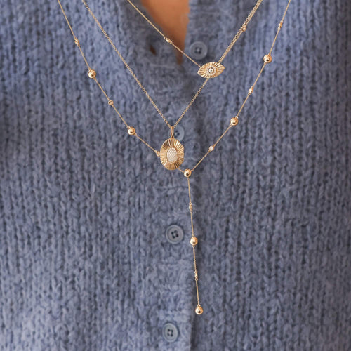 White Gold-4^Designer Diamond Necklaces: Teddi Paige Oval Locket Necklace in White Gold