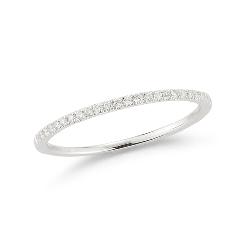 White Gold-1^Designer Diamond Rings: Sylvie Rose Slim 14K White Gold & Diamond Ring