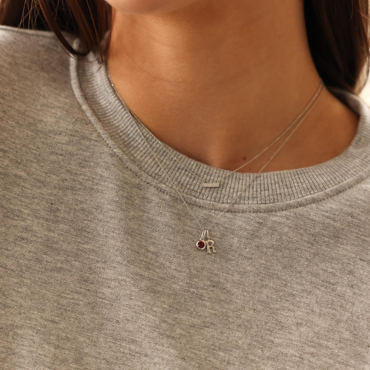 White Gold-3^Diamond Bar Necklaces: Sylvie Rose Diamond Gold Bar Necklace in White Gold