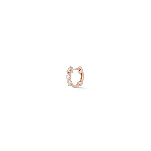 Rose Gold-1^Single Earrings: Sophia Ryan Teardrop Single Mini Huggie in Rose Gold