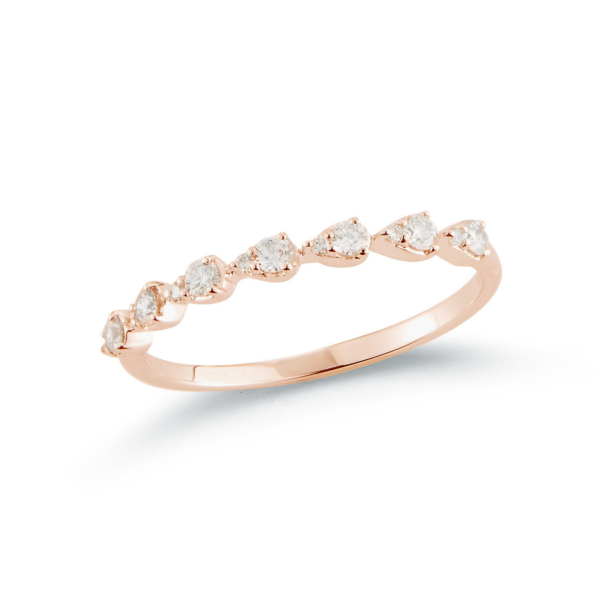 Rose Gold-1^Stackable Rings: Sophia Ryan Teardrop Stacking Ring in Rose Gold
