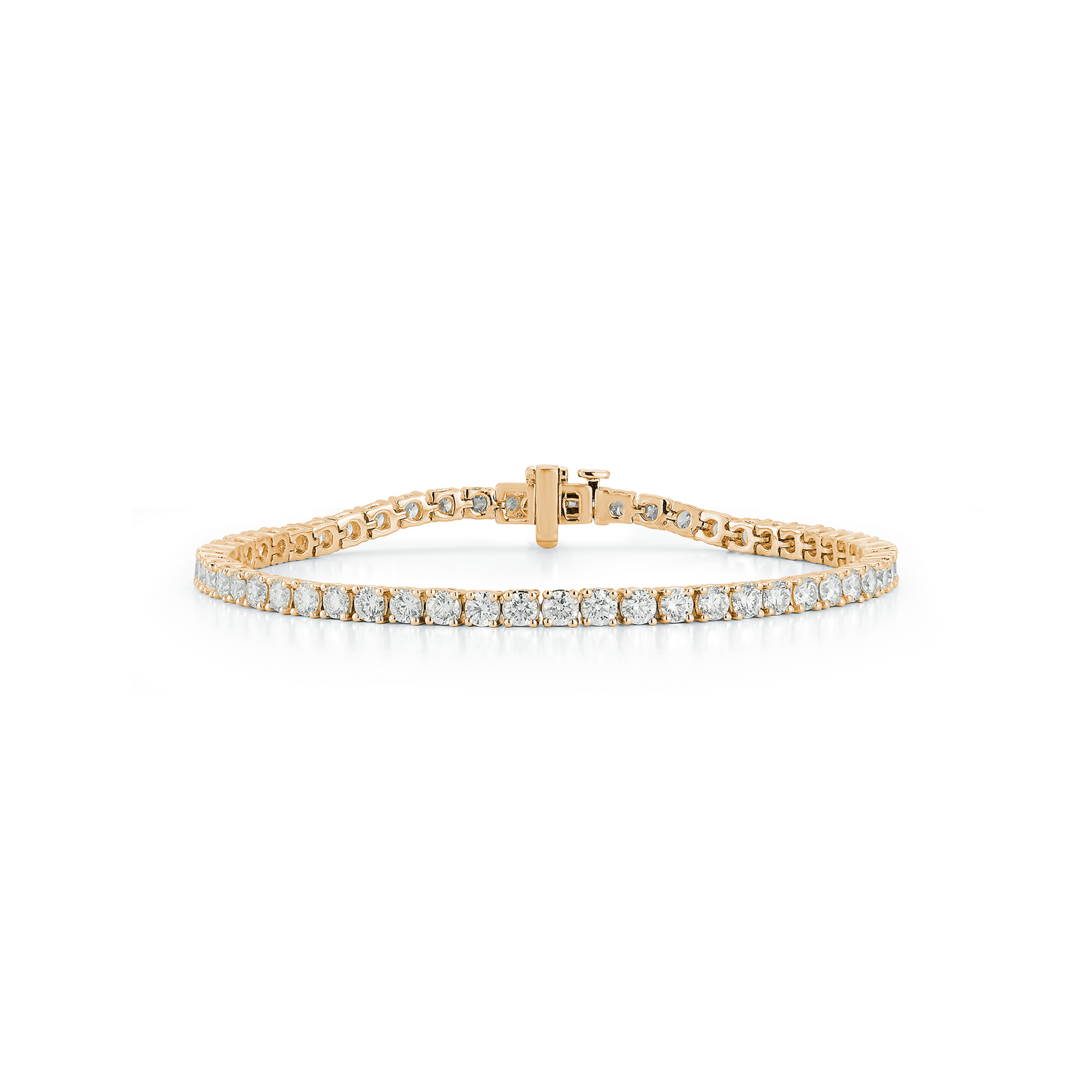 Rose Gold-1^Diamond Tennis Bracelet in Rose Gold