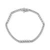 White Gold-1^Designer Diamond Bracelets: Poppy Rae Cuban Chain Bracelet in White Gold