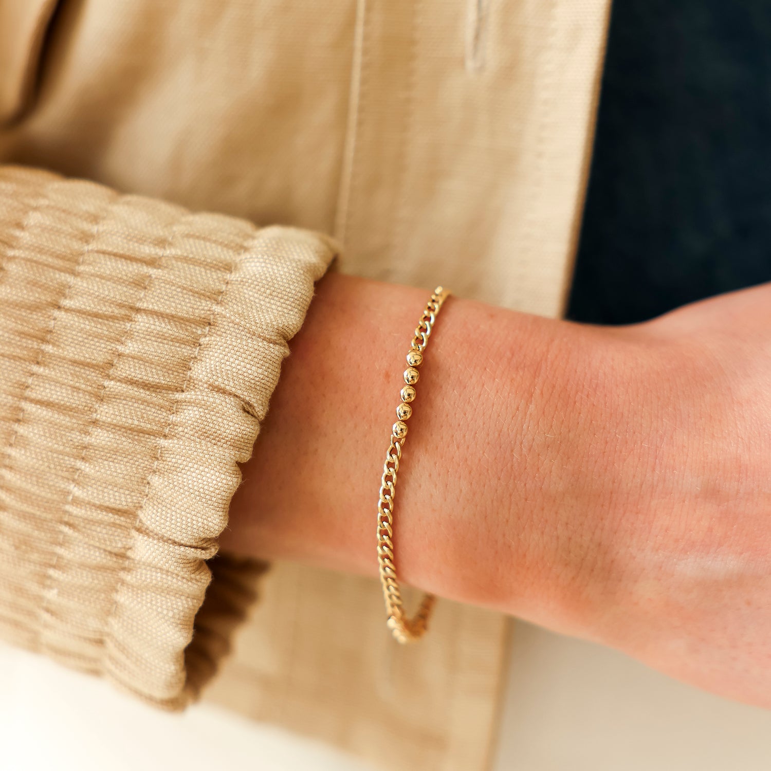 White Gold-2^Designer Diamond Bracelets: Poppy Rae Cuban Chain Bracelet in White Gold