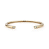 Yellow Gold-1^Diamond Cuff Bracelets: Taylor Elaine Pear Tube Cuff in Yellow Gold