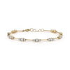 Yellow Gold-1^Ava Bea Trio Interval Tennis Bracelet in Yellow Gold