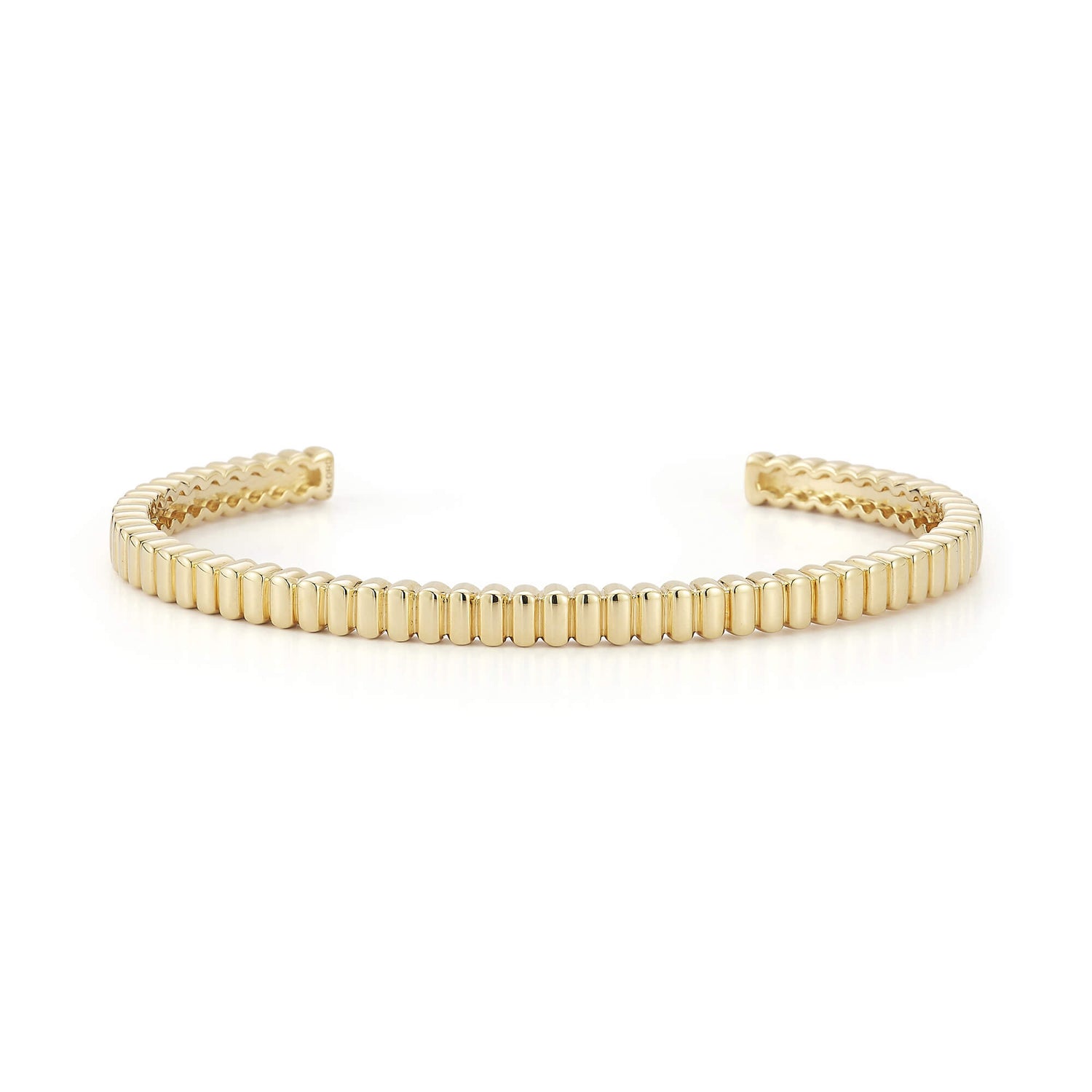 Yellow Gold-1^Gold Cuff Bracelets: Melody Eden Gold Bar Cuff in Yellow Gold