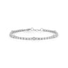 White Gold-1^Diamond Tennis Bracelets: Sadie Pearl Bezel Baguette and Oval Tennis Bracelet in White Gold