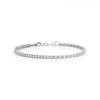 White Gold-1^Diamond Tennis Bracelets: Sadie Pearl Bezel Baguette and Diamond Double Tennis Bracelet in White Gold