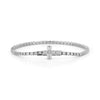 White Gold-1^Diamond Tennis Bracelets DRD Cross Lock Tennis Bracelet in White Gold