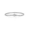 White Gold-1^Diamond Tennis Bracelets: DRD Star Lock Tennis Bracelet in White Gold