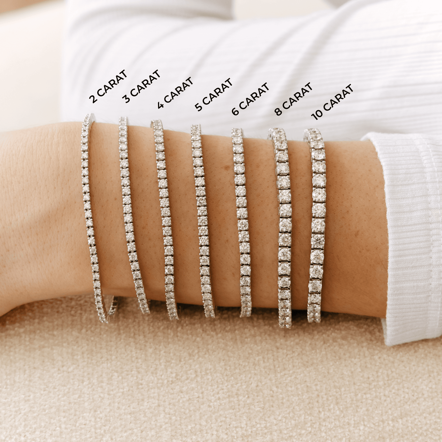White Gold-3^Diamond Tennis Bracelet in White Gold