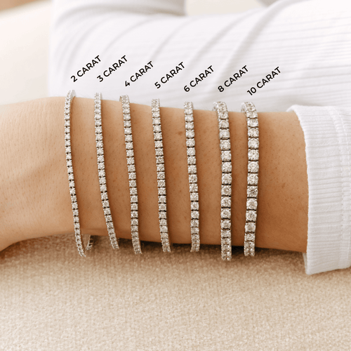 White Gold-5^Diamond Tennis Bracelets DRD 10.00 Ct. Total Weight Tennis Bracelet in White Gold