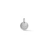 White Gold-1^Designer Diamond Necklaces: DRD Double Disc Charm in White Gold Thumbnail-only