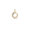 Yellow Gold-1^Designer Diamond Necklaces: Sadie Pearl Hexagon Baguette Charm in Yellow Gold 