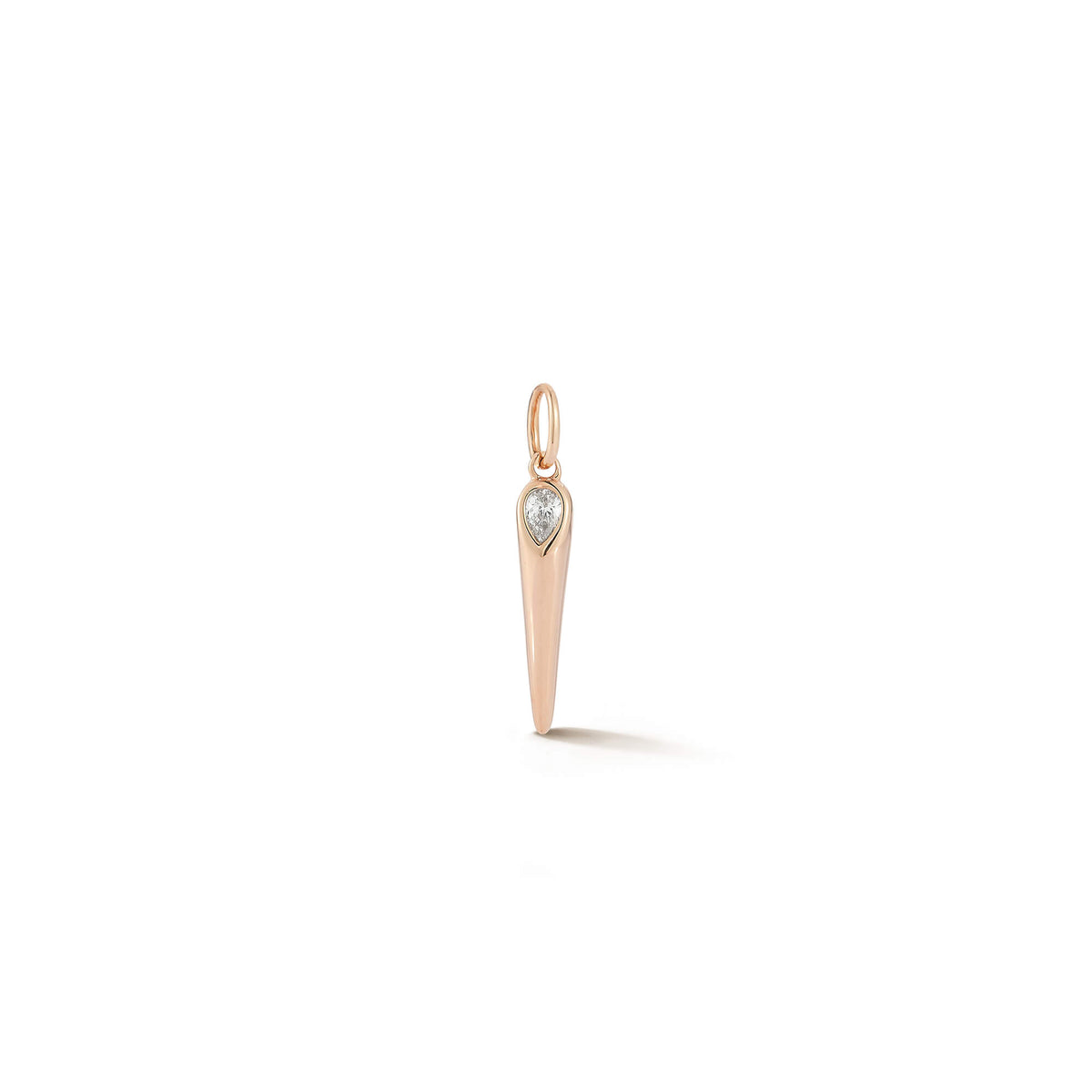 Rose Gold-1^Designer Diamond Necklaces: DRD Diamond Hexagon Charm
 in Rose Gold