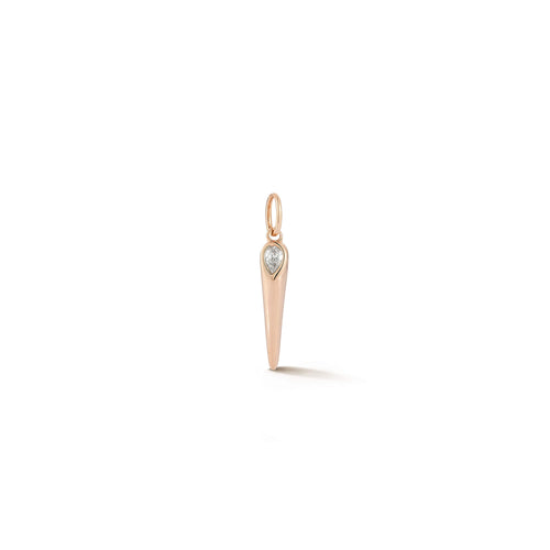 Rose Gold-1^Designer Diamond Necklaces: DRD Diamond Hexagon Charm
 in Rose Gold