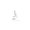 White Gold-1^Designer Diamond Necklaces: DRD Swan Charm in White Gold