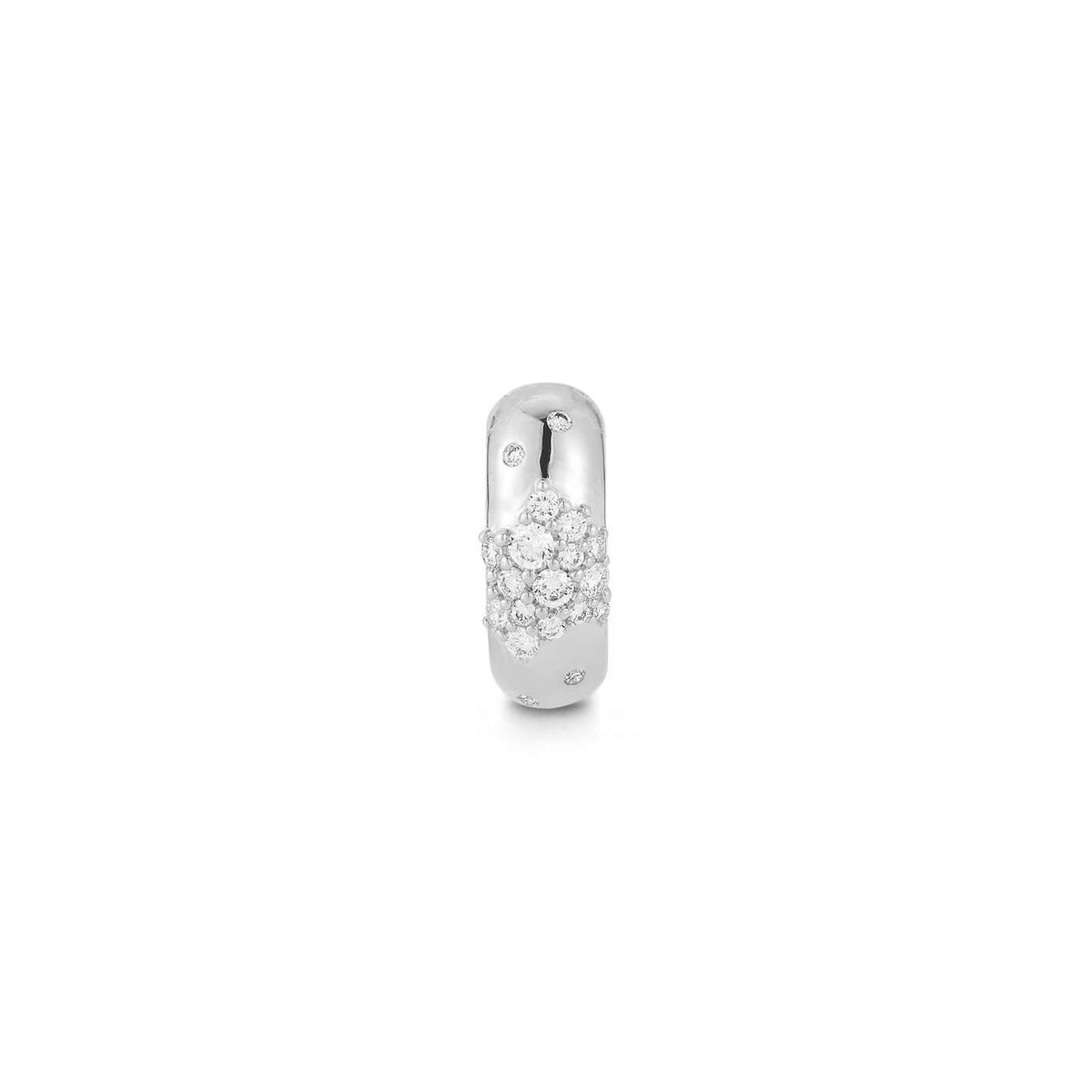 White Gold-1^Designer Diamond Necklaces: Cynthia Rose Mini Rondelle Charm in White Gold