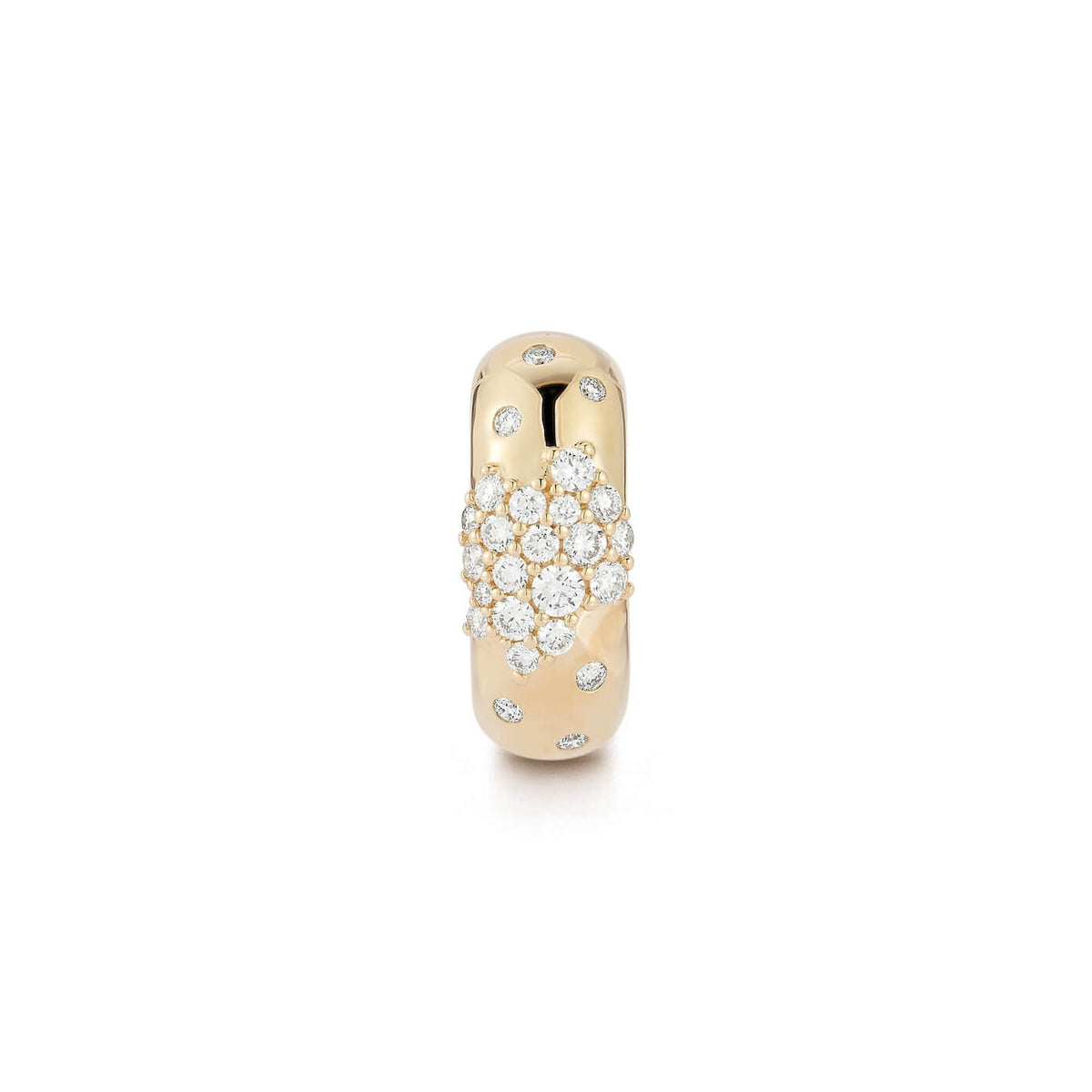 Yellow Gold-1^Designer Diamond Necklaces: Cynthia Rose Large Rondelle Charm in Yellow Gold