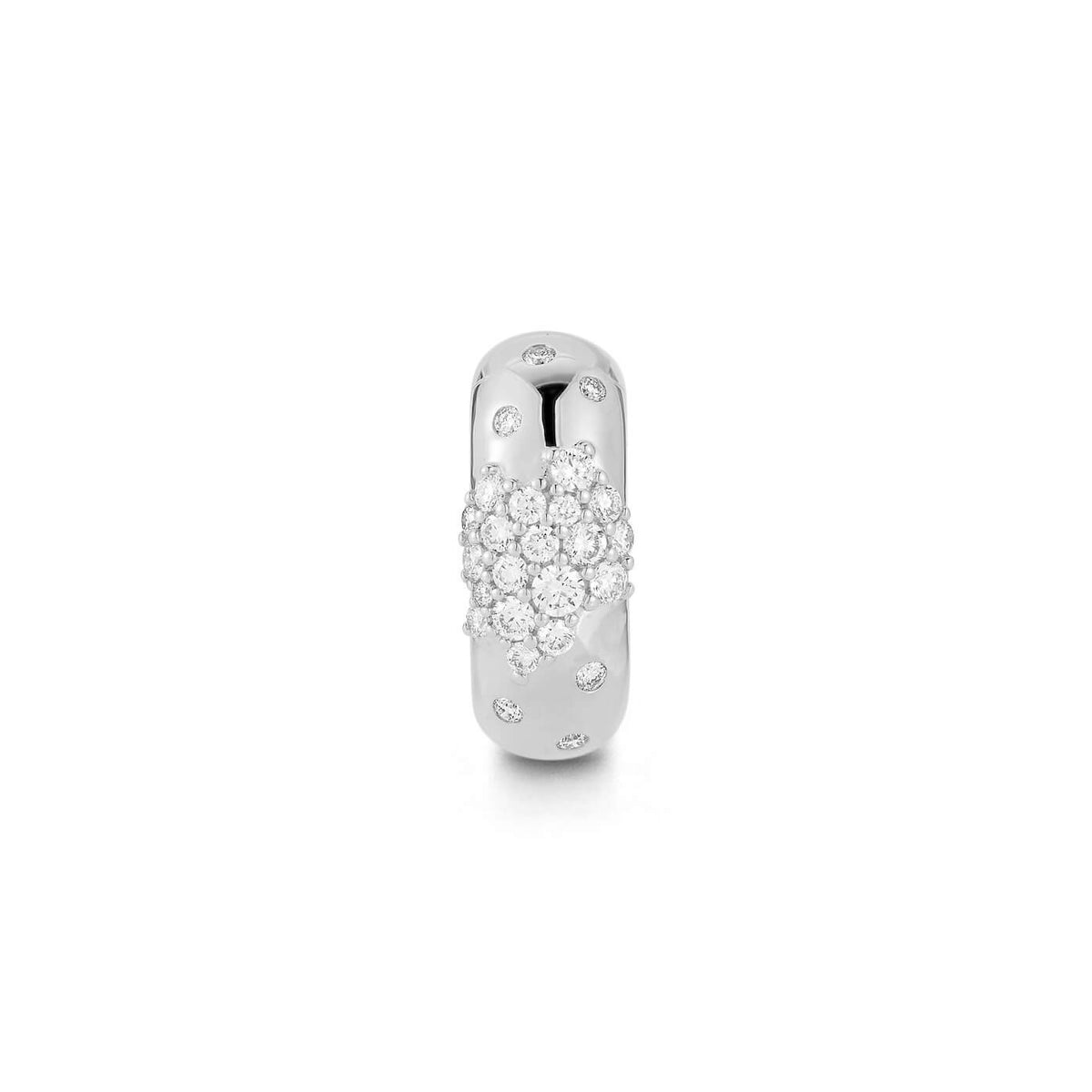 White Gold-1^Designer Diamond Necklaces: Cynthia Rose Large Rondelle Charm in White Gold