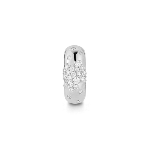 White Gold-1^Designer Diamond Necklaces: Cynthia Rose Large Rondelle Charm in White Gold