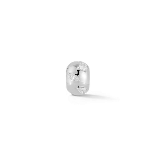White Gold-1^Designer Diamond Necklaces: Alexa Jordyn Multi-Shape Rondelle Charm in White Gold