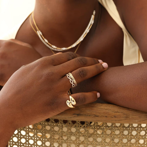 Yellow Gold-5^Eternity Ring Designs: Sophia Ryan Infinity Ring in Yellow Gold