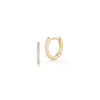 Yellow Gold-1^Diamond Huggie Earrings: DRD Huggies - Gold & Diamond Huggie Earrings in Yellow Gold