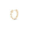Yellow Gold-1^Diamond Huggie Earrings: Emily Sarah Single Triangle Huggie in Yellow Gold