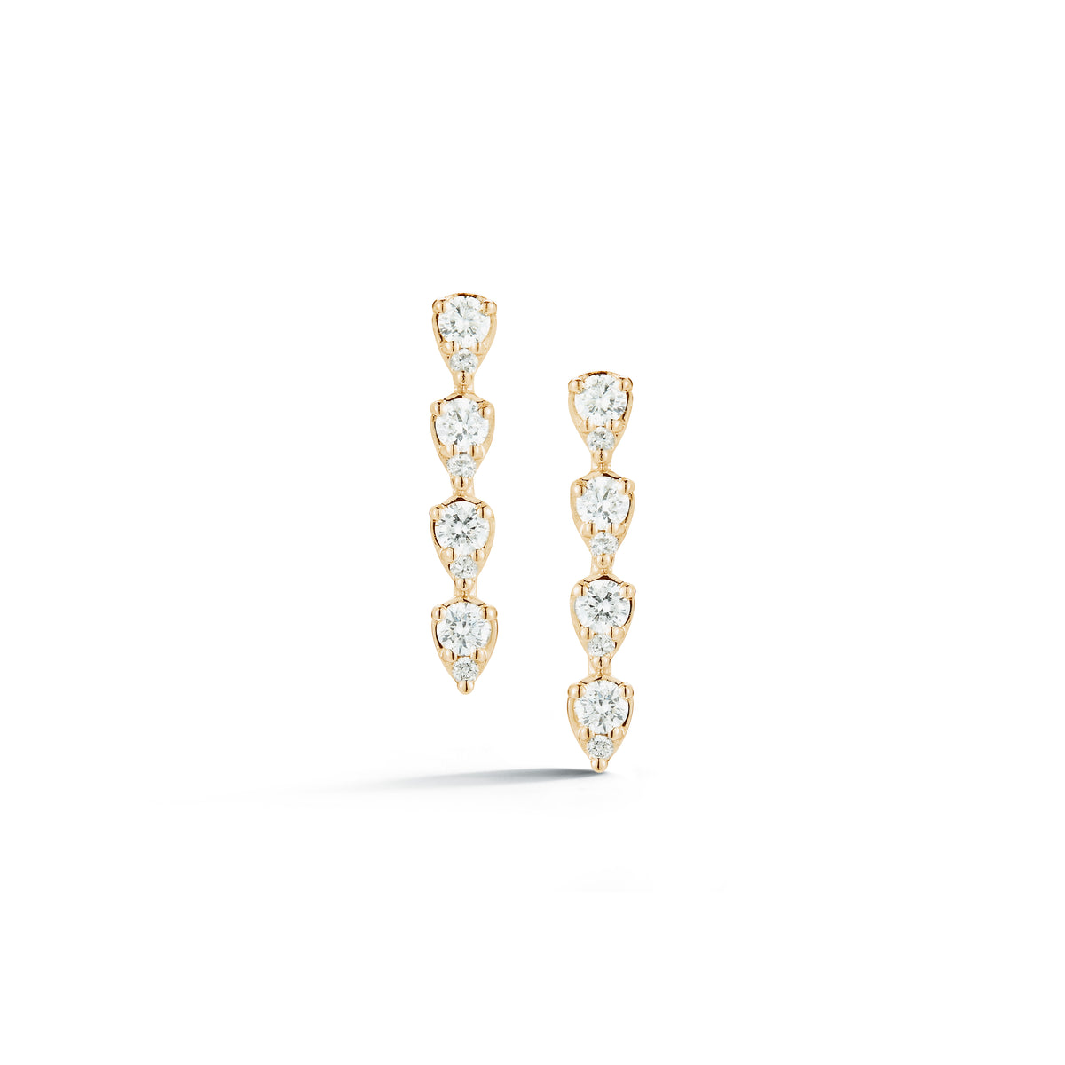 Yellow Gold-1^Designer Stud Earrings: Sophia Ryan Teardrop Bar Studs in Yellow Gold