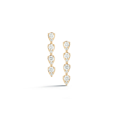 Yellow Gold-1^Designer Stud Earrings: Sophia Ryan Teardrop Bar Studs in Yellow Gold