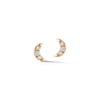 Yellow Gold-1^Designer Stud Earrings: Mini Crescent Moon Studs in Yellow Gold