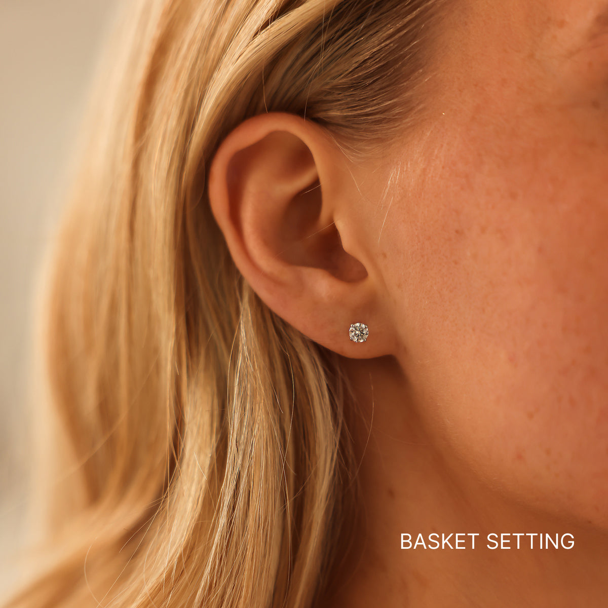 Yellow Gold-2^Diamond Stud Earrings - DRD Diamond Solitaire Studs 0.50 Ct. Total Weight in Yellow Gold. Four Prong Setting