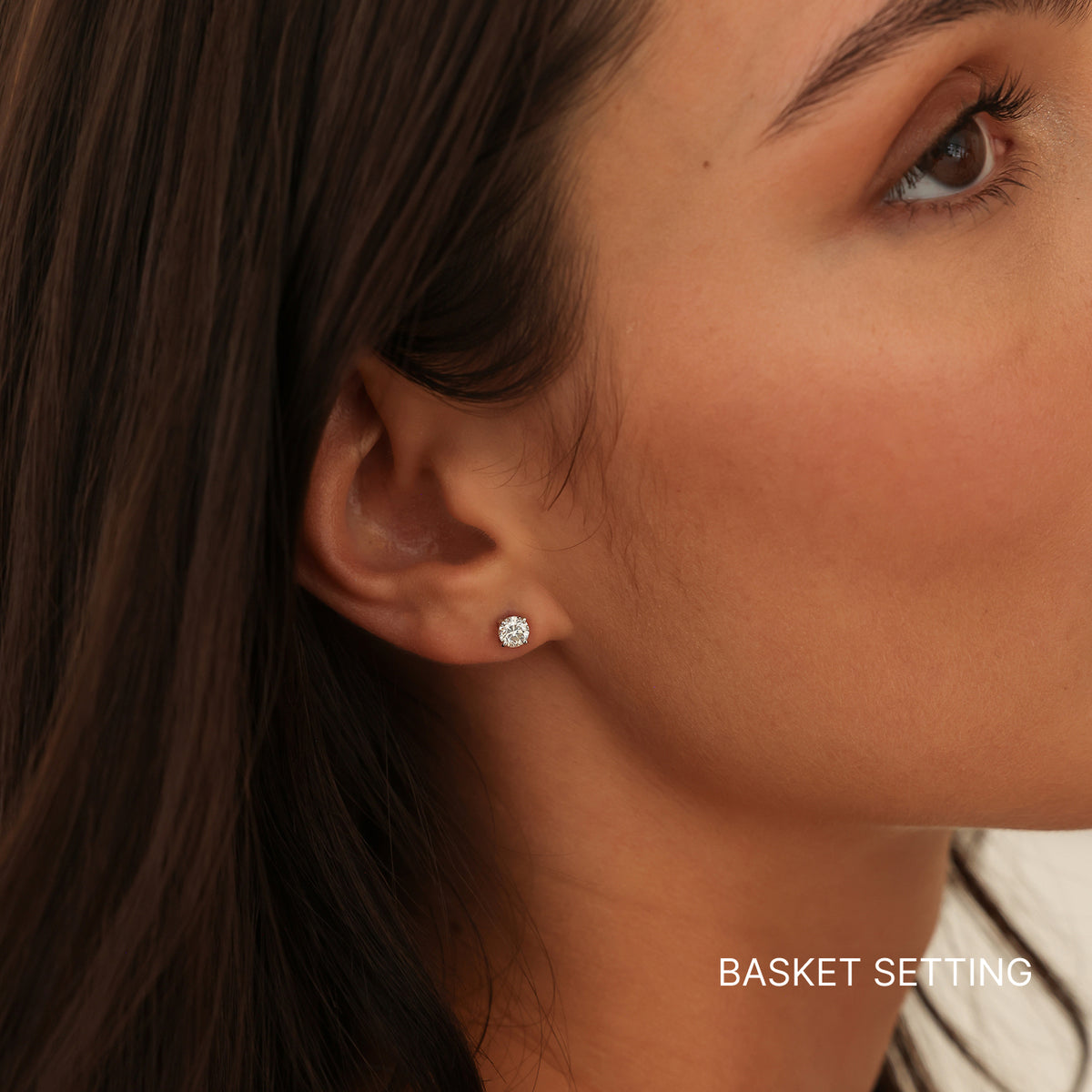 White Gold-2^Diamond Stud Earrings - DRD Diamond Solitaire Studs 0.80 Ct. Total Weight in White Gold