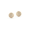  Yellow Gold-1^Designer Stud Earrings: Lauren Joy Mini Disc Studs in Yellow Gold