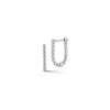 White Gold^1-Gold Hoop Earrings: Poppy Rae U Hoop in White Gold