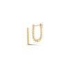 Yellow Gold^1-Gold Hoop Earrings: Poppy Rae U Hoop in Yellow Gold